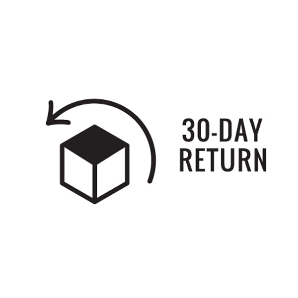 Clothing package with a circular return arrow