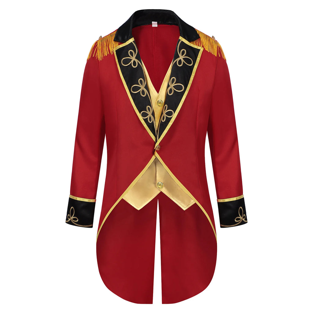 Medieval Clothing for Men Retro Stand Up Collar Circus Gentleman's Tuxedo Performance Costumes Punk Style Carnival Party Costume