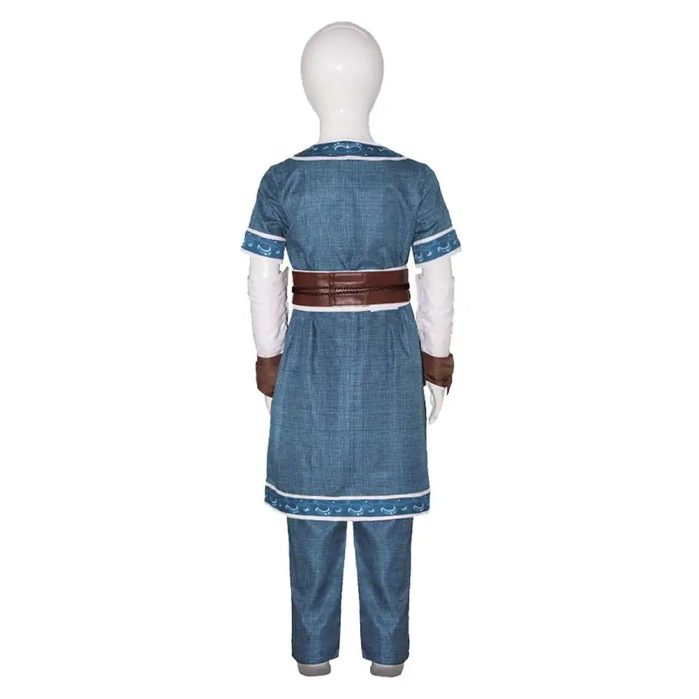 Kids Aang Katara Cosplay Costume Disguise Avatar Anime Last Airbender Role Play Fantasia Outfits Halloween Carnival Suit