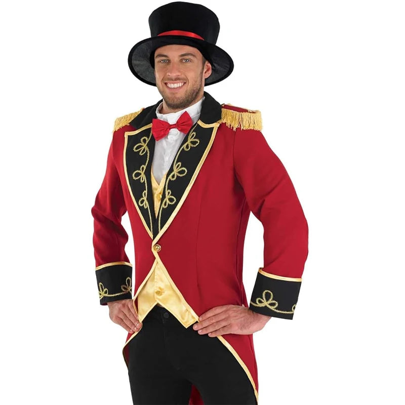 Medieval Clothing for Men Retro Stand Up Collar Circus Gentleman's Tuxedo Performance Costumes Punk Style Carnival Party Costume