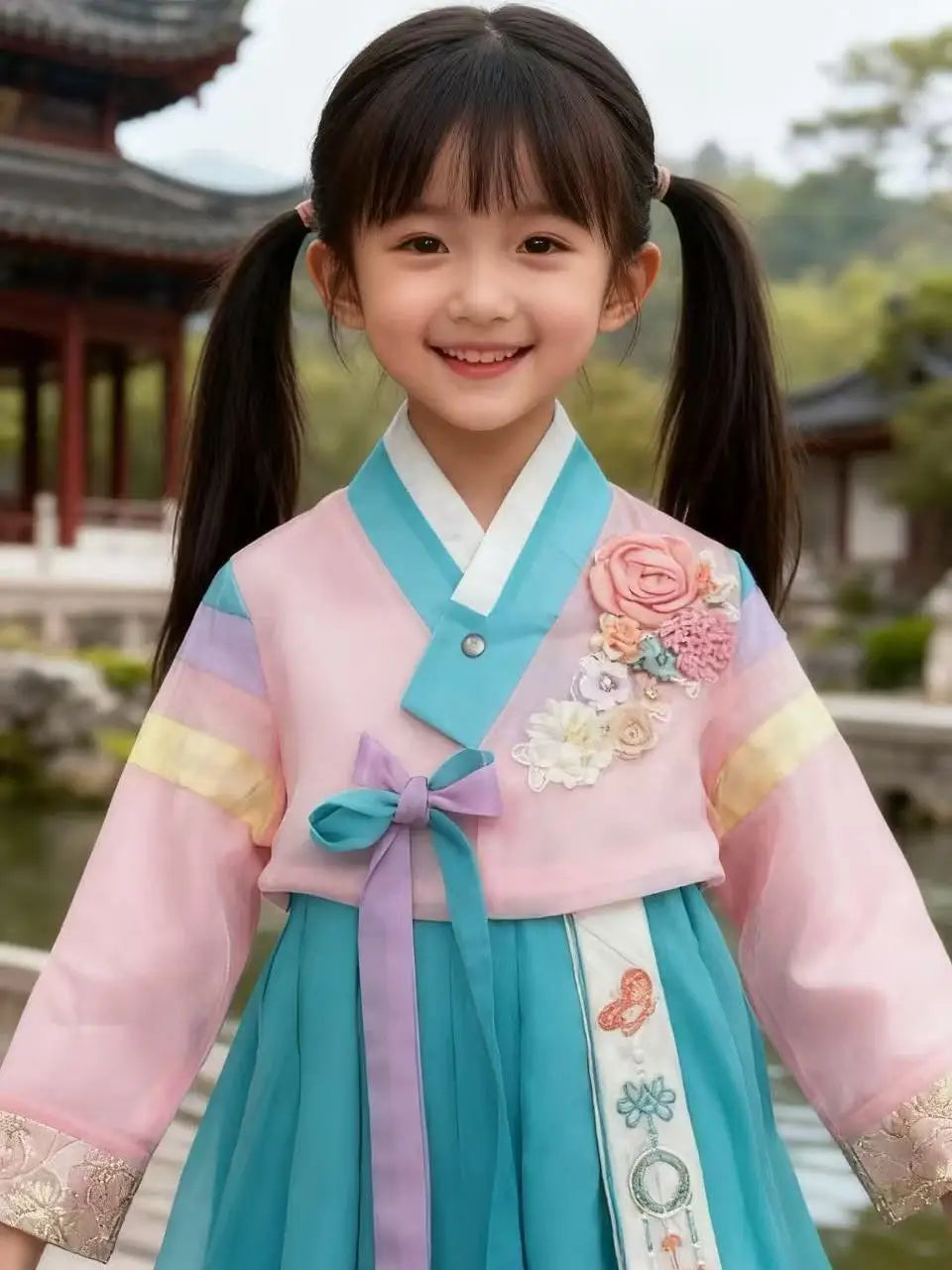 Korean Traditional Costume New Ethnic Costume Korean Hanbok for Girls Princess Dress Female Hanbok