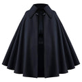 Women Renaissance Costume Medival Halloween Short Steampunk Velvet Cape Gothic Witch Wizards Hooded Cloak