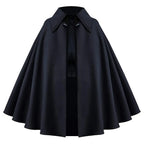 Women Renaissance Costume Medival Halloween Short Steampunk Velvet Cape Gothic Witch Wizards Hooded Cloak