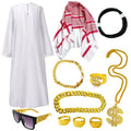 Middle East Arabic Robe Costume Suit Men Women Dubai Tycoon UAE Cosplay Costume Stage Performance Halloween Carnival Party 2025