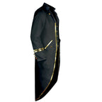 Halloween Costume Men Tuxedo Medieval Vintage Costume Male Mid-Length Punk Vintage Gilt Tuxedo Stage Performance Clothing