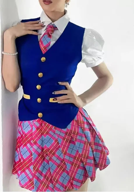Anime, Live Action Movie, Cosplay, Princess Costume, College Uniform, Three Piece Dress, Cosplay, Halloween Stage Performance Co