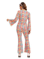 Couples 70s 80s Hippie Disco Costumes Women Men Bohemian Tribal Retro Rock Cosplay Outfits Carnival Halloween Party Stage Perf