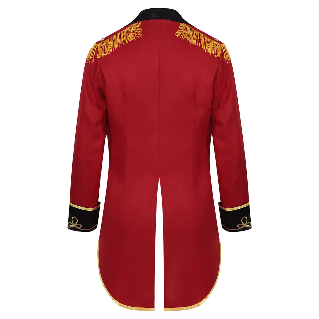 Medieval Clothing for Men Retro Stand Up Collar Circus Gentleman's Tuxedo Performance Costumes Punk Style Carnival Party Costume