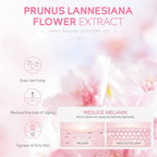 Sakura skin care sets with cleanser, serum, eye cream, facial cream, beauty products for women, travel skin care kit