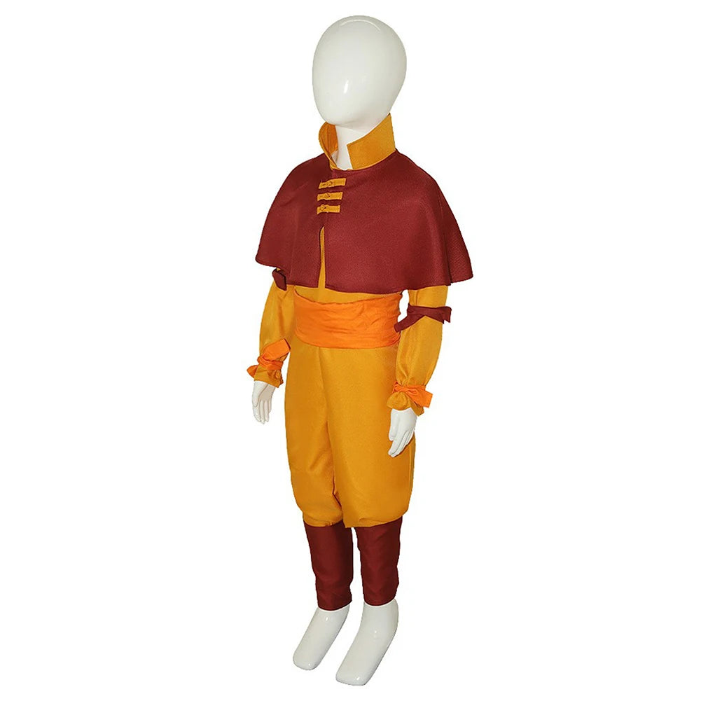 Kids Aang Katara Cosplay Costume Disguise Avatar Anime Last Airbender Role Play Fantasia Outfits Halloween Carnival Suit