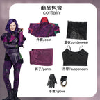 Costume de Cosplay du film Descendants Mal, uniforme, manteau, gilet, pantalon, gants, tenues pour femmes adultes, Costume de je