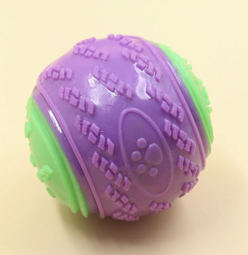 Dogs  Interactive Toys Soft TPR Toys for Dog Pet Teeth Cleaning Bite Resistance Squeaky Dog Ball Toy