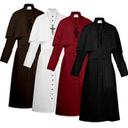 Medieval Priest And Priestess Cosplay Attire Four Color Medieval Retro Robe Cosplay Costume For Halloween Carnival Masquerade