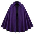 Women Renaissance Costume Medival Halloween Short Steampunk Velvet Cape Gothic Witch Wizards Hooded Cloak
