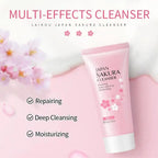 Sakura skin care sets with cleanser, serum, eye cream, facial cream, beauty products for women, travel skin care kit