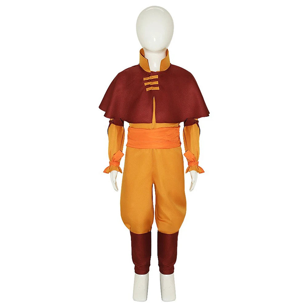 Kids Aang Katara Cosplay Costume Disguise Avatar Anime Last Airbender Role Play Fantasia Outfits Halloween Carnival Suit