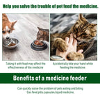 Pet Medication Dispenser, Pressing Feeding Stick for Cats and Dogs, Eating Pills, Medication Artifacts, Pet Sickness Care