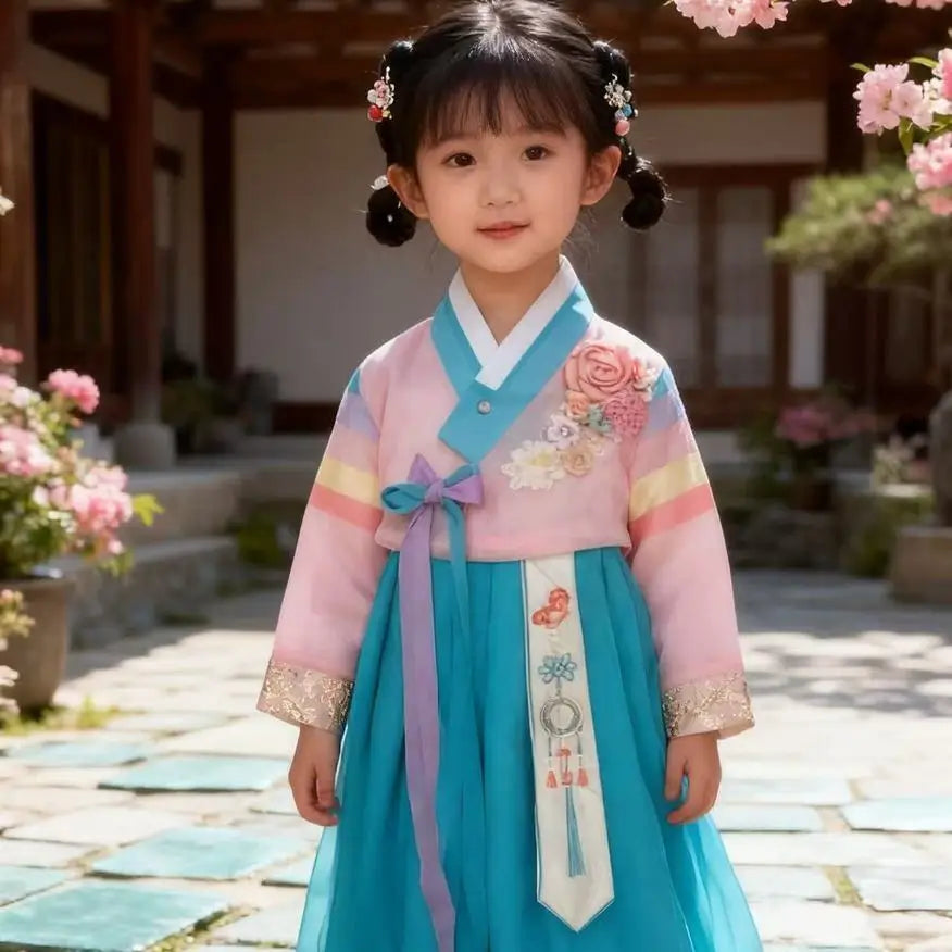 Korean Traditional Costume New Ethnic Costume Korean Hanbok for Girls Princess Dress Female Hanbok