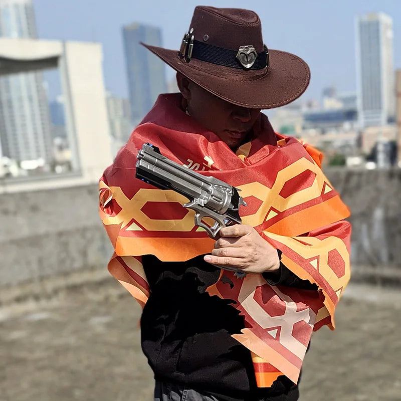 Cole Cassidy Cosplay Costumes Anime Overwatch Role Play Red Cape Halloween Christmas Carnival Dressing For Man
