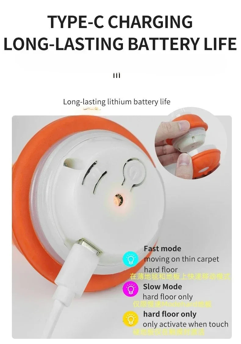 Pet Ball for Dogs Interactive Toys Motion Activate Rolling Ball for Puppy/Small Dogs Automatic Moving Toy USB Rechargeable Toy