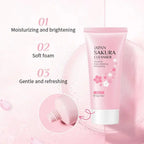 Sakura skin care sets with cleanser, serum, eye cream, facial cream, beauty products for women, travel skin care kit