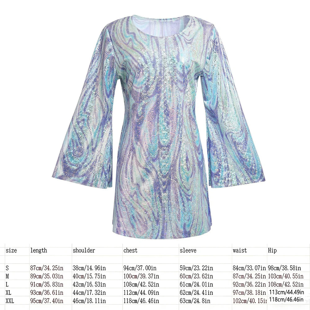 New Halloween Vintage 70s 80s Rock Women Disco Dress Hippie Costumes 60's  Birthday Outfits 1970s Prom Sequin Dresses Cosplay