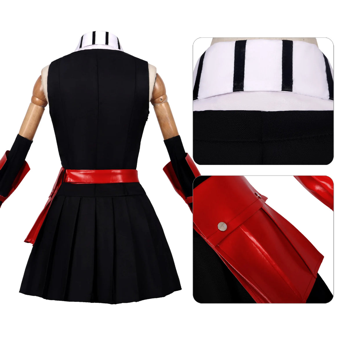 Halloween Costume Anime Akame Ga Kill Kurome Cosplay Outfit Belt Tie Gloves JK Uniform Party Gathering Role Play Full Clothe Set