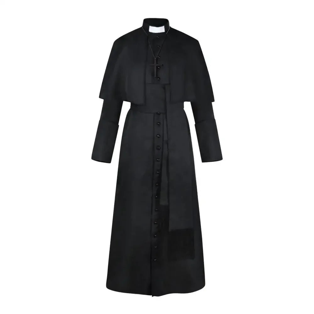 Medieval Priest And Priestess Cosplay Attire Four Color Medieval Retro Robe Cosplay Costume For Halloween Carnival Masquerade