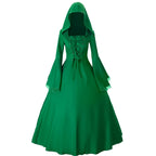 Halloween Costumes Court Dress Fashion Vintage Long Sleeve Floor Length Renaissance Gothic Cosplay Medieval Dress Carnival Party