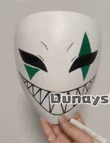 Anime Game Circus Cosplay Costume Little P Mask PVC Plastic Mask Hand-painted Custom Waterproof Fade-resistant Visible 3D