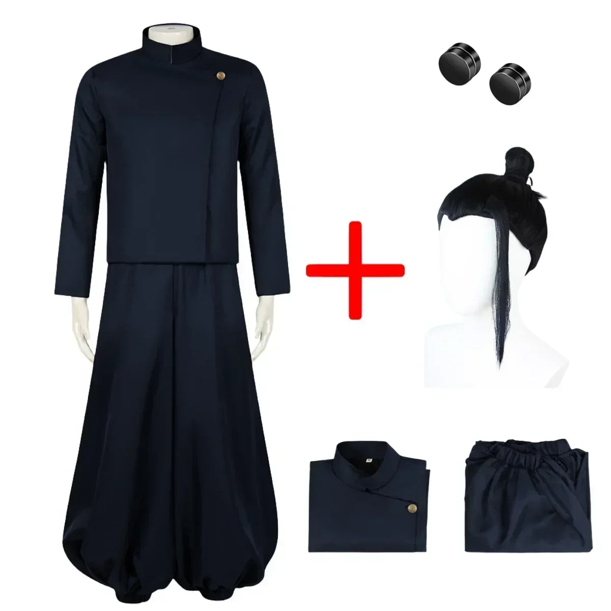 Geto Suguru Cosplay Anime Kostuum Zwarte Uniform Pruik Pak Halloween Mannen Kostuums Kleding