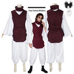 Choso Costume Cosplay Anime Character Halloween Outfit Kimono Vest Belt Pants Set Comic Con Party Role Play