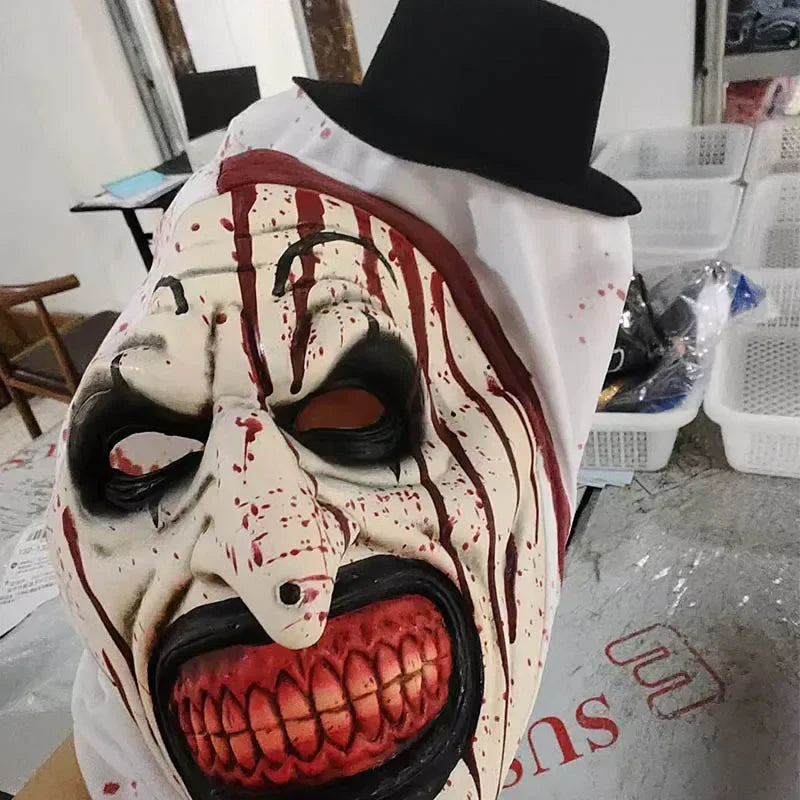 Men Halloween Costumes Art The Clown Cosplay Costume Movie Terrifierr 2 Bloody Jumpsuit Male Jumpsuit Horror Outfits