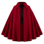 Women Renaissance Costume Medival Halloween Short Steampunk Velvet Cape Gothic Witch Wizards Hooded Cloak