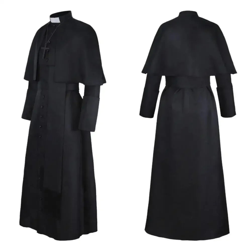 Medieval Priest And Priestess Cosplay Attire Four Color Medieval Retro Robe Cosplay Costume For Halloween Carnival Masquerade