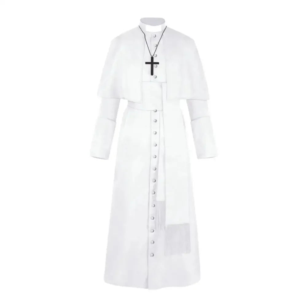 Medieval Priest And Priestess Cosplay Attire Four Color Medieval Retro Robe Cosplay Costume For Halloween Carnival Masquerade