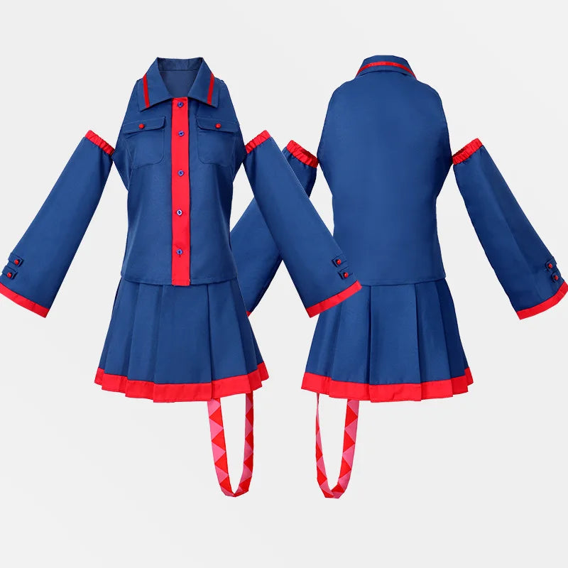 Anime Mikuu Kasane Teto Cosplay Costume Women Men Blue Pink Dress Cosplay Halloween Costume Cosplay Made Accessorie Props