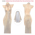 Anime Nun Costume Cosplay Outfit Sexy Women Goddess Gilding Chain Dress Halloween Performance Fancy Cute Sweet Dress Up Uniform