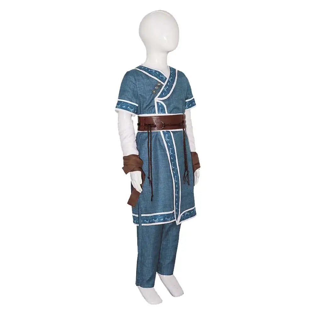 Kids Aang Katara Cosplay Costume Disguise Avatar Anime Last Airbender Role Play Fantasia Outfits Halloween Carnival Suit