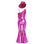Kids Girls 70s Disco Outfits Sequins Jazz Dance Costume Hippie Hip Hop 60s Costumes Tassels Flared Jumpsuit Pageant Party Romper