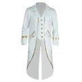 Halloween Costume Men Tuxedo Medieval Vintage Costume Male Mid-Length Punk Vintage Gilt Tuxedo Stage Performance Clothing