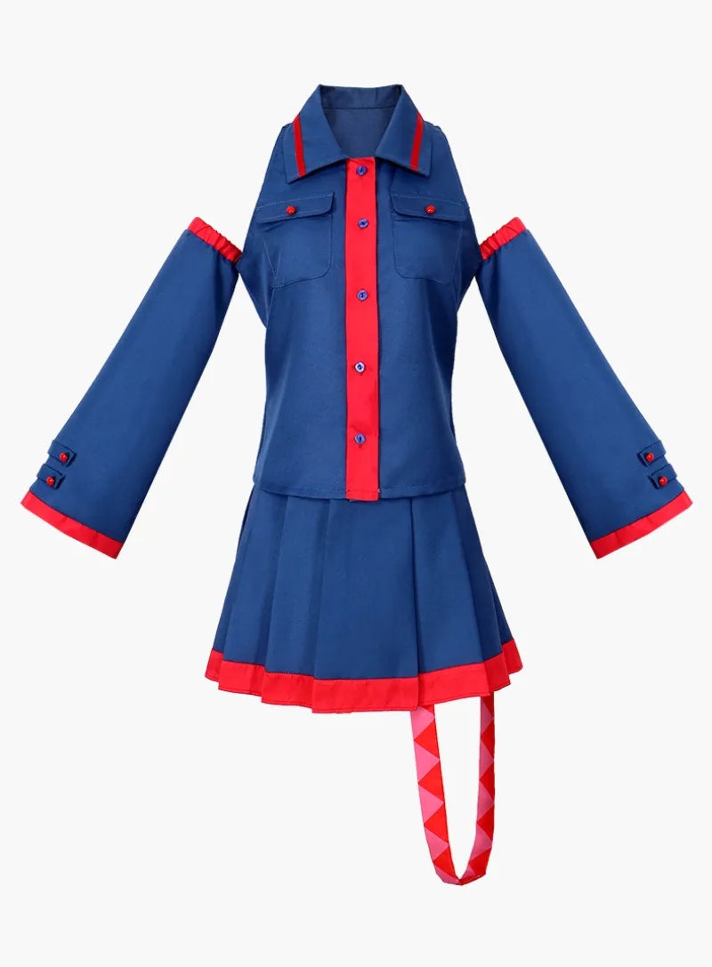 Anime Mikuu Kasane Teto Cosplay Costume Women Men Blue Pink Dress Cosplay Halloween Costume Cosplay Made Accessorie Props