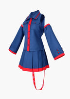 Anime Mikuu Kasane Teto Cosplay Costume Women Men Blue Pink Dress Cosplay Halloween Costume Cosplay Made Accessorie Props