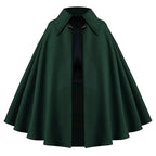 Women Renaissance Costume Medival Halloween Short Steampunk Velvet Cape Gothic Witch Wizards Hooded Cloak
