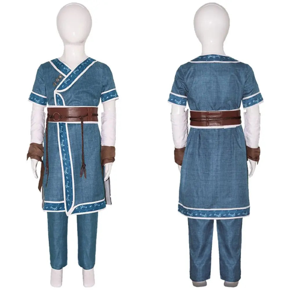 Kids Aang Katara Cosplay Costume Disguise Avatar Anime Last Airbender Role Play Fantasia Outfits Halloween Carnival Suit