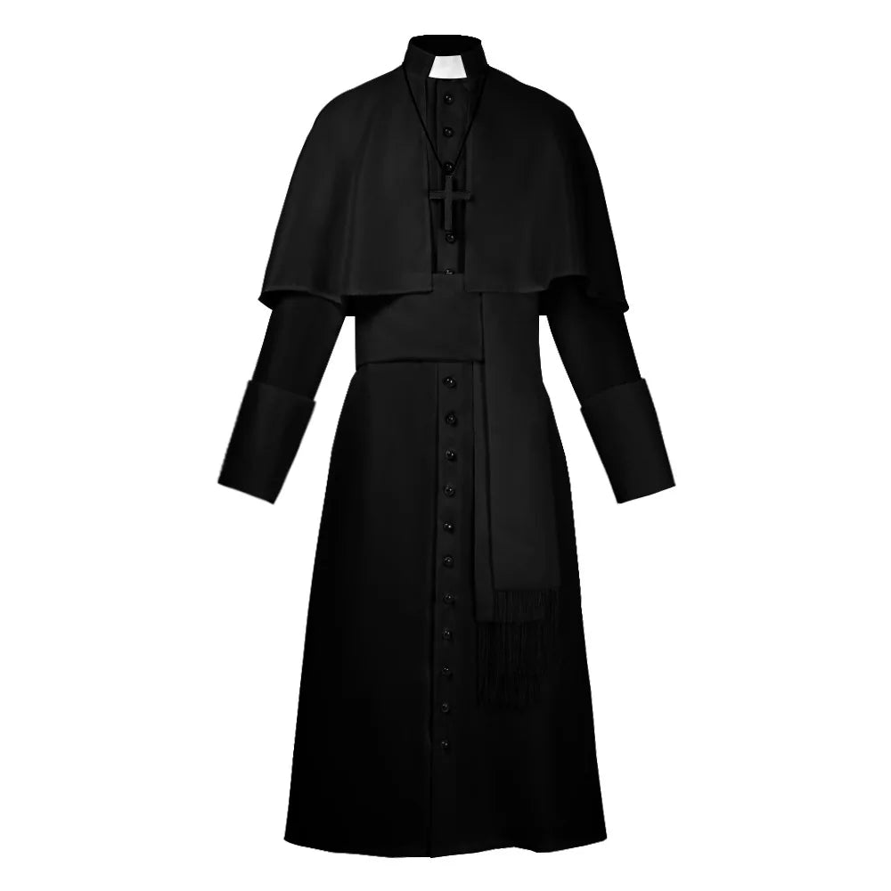 Medieval Priest And Priestess Cosplay Attire Four Color Medieval Retro Robe Cosplay Costume For Halloween Carnival Masquerade