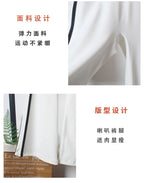 Women's Yoga Costumes 3pcs Set Spring Coat and Bra High-waisted Flared Trousers Dance Morning Runs Costume Outfits for Female