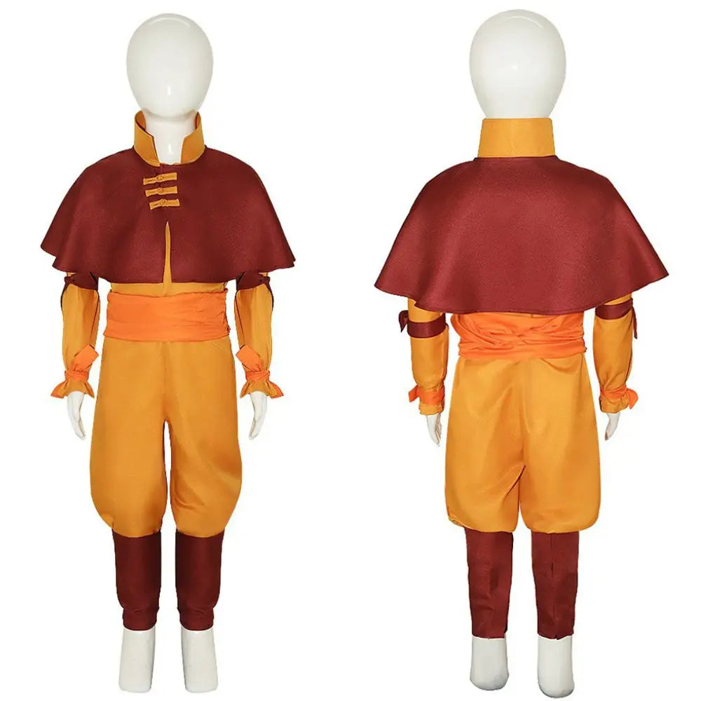Kids Aang Katara Cosplay Costume Disguise Avatar Anime Last Airbender Role Play Fantasia Outfits Halloween Carnival Suit