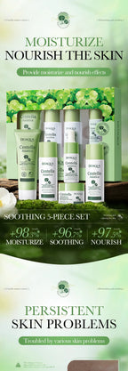 5pcs/set BIOAQUA Centella Asiatica Skin Care Sets Moisturizing Facial Cleanser Face Cream Serum Anti-Aging Facial Skin Care Kit