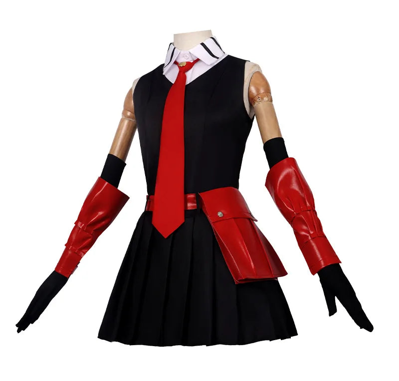 Halloween Costume Anime Akame Ga Kill Kurome Cosplay Outfit Belt Tie Gloves JK Uniform Party Gathering Role Play Full Clothe Set